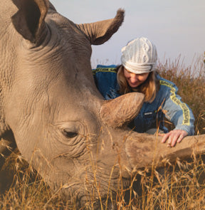 Jamir Joseph and a Rhino