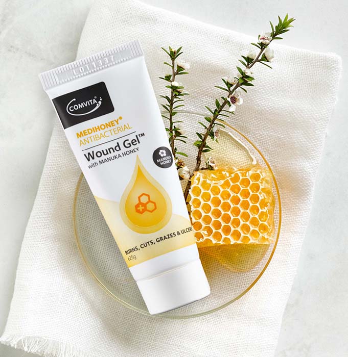 woundgel with honey comb