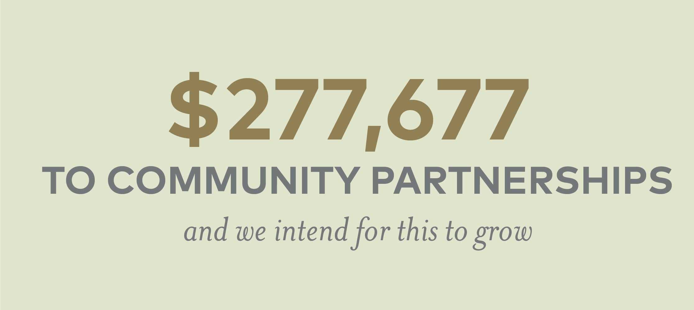 $277677 to community partnerships