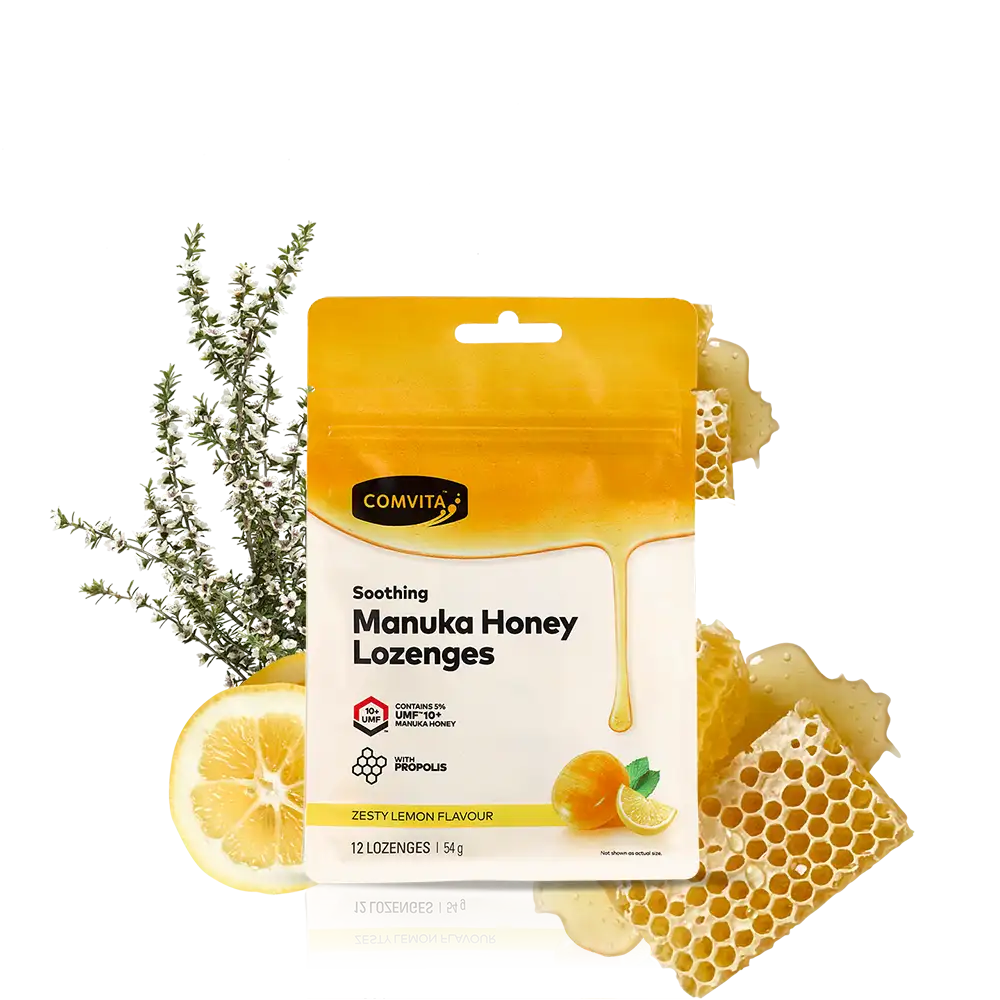 Mānuka Honey Lozenges with Propolis (Lemon and Honey) 