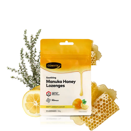 Mānuka Honey Lozenges with Propolis (Lemon and Honey) 