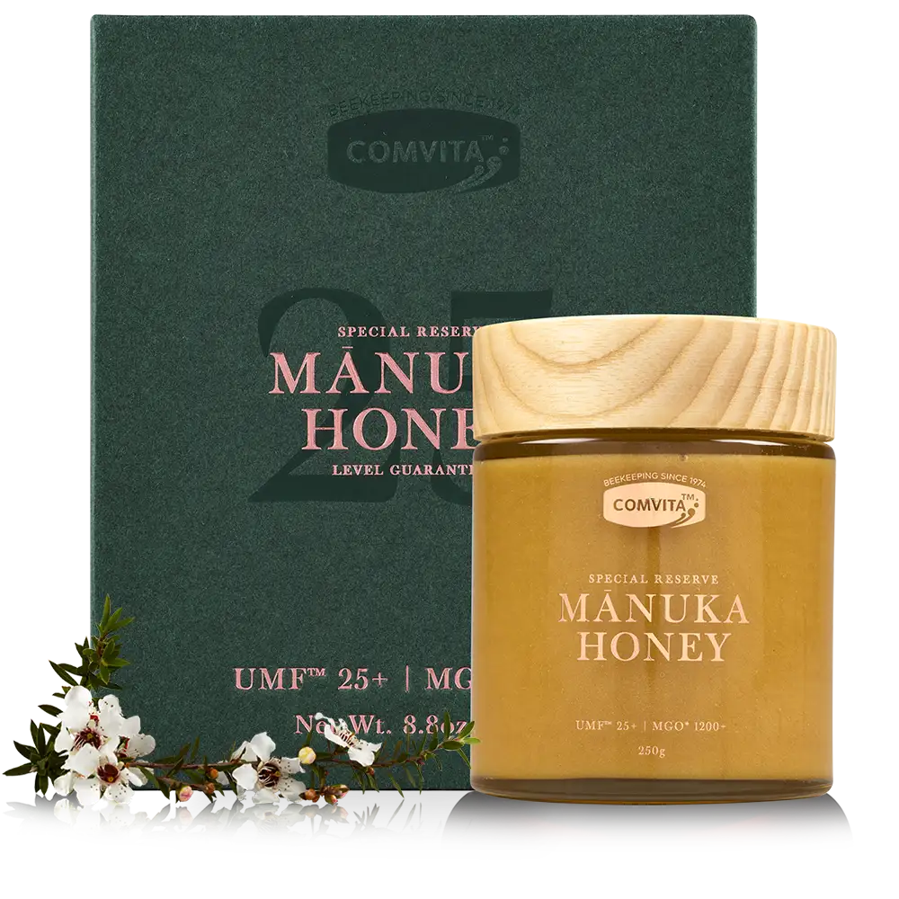 UMF 25+ Mānuka Honey Box and Jar Flower