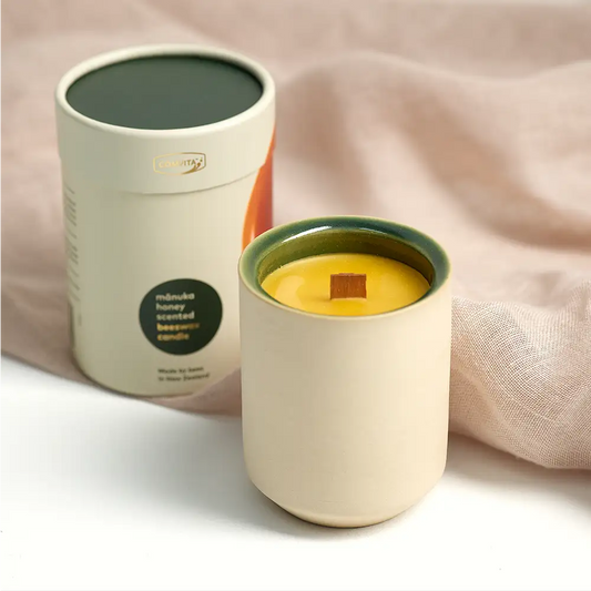 Mānuka Honey Scented Beeswax Candle