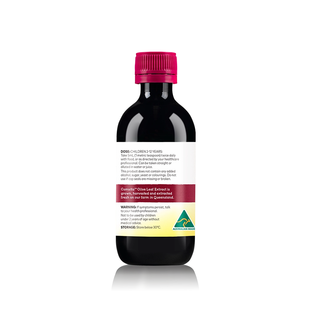 Children’s Olive Leaf Extract - Mixed Berry  Bottle Back